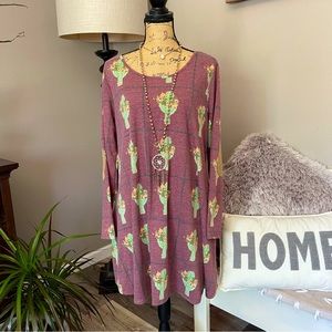 Adorable western cactus print dress!